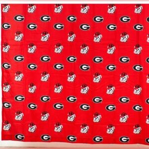 College Covers Georgia Bulldogs Shower Curtain Cover EUC